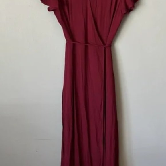 Lulus Heart of Marigold Burgundy Wrap Maxi Dress - Picture 6 of 8